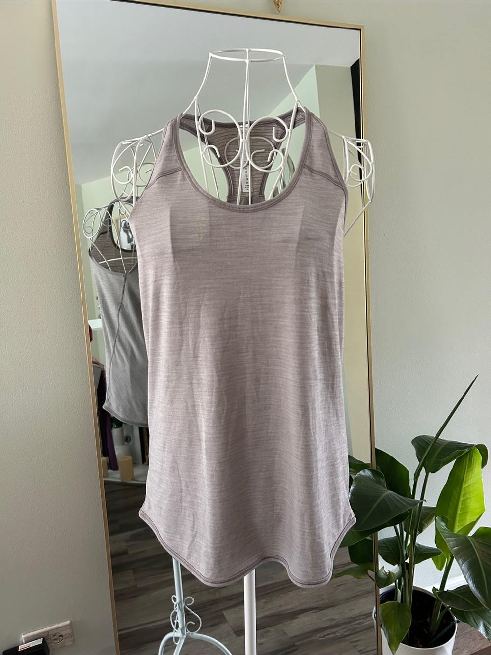 lululemon athletica Light Gray Racerback Tank Top
